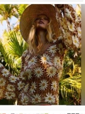 Chasing Unicorns Daisy Crochet MiniDress Small